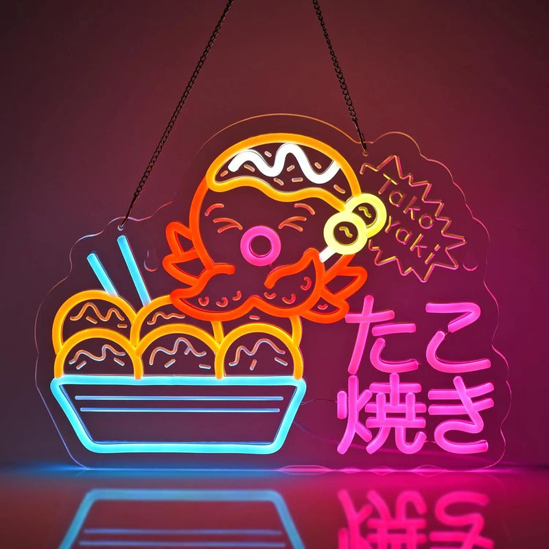 Letreiro Neon Takoyaki
