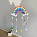 Pendente Arco-Íris com Nuvens e Pompons
