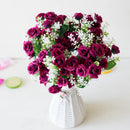 Buquê Artificial de Mini Rosas