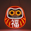 Placa Neon LED Daruma Japonês