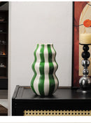 Vaso Decorativo de Cerâmica Listrado