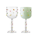 Taça de Vinho com Strass e Mosaico