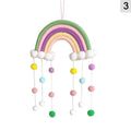 Pendente Arco-Íris com Nuvens e Pompons