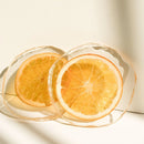 Porta-Copos Laranja em Resina Transparente