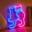 Letreiro Neon Gato 3D LED