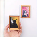 Ímã de Geladeira Gato Preto e Branco