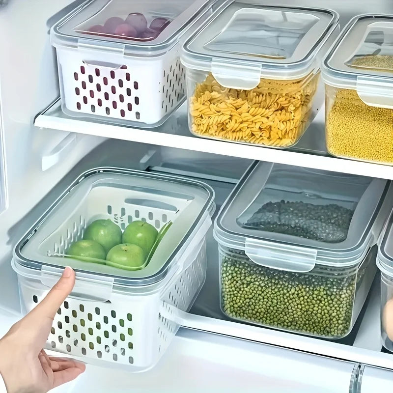 Kit com 2 Potes Herméticos para Alimentos