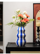 Vaso Decorativo de Cerâmica Listrado