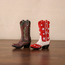 Escultura Bota Cowboy em Resina