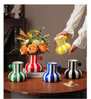 Vaso Decorativo de Cerâmica Listrado