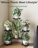 Suporte para Plantas em Metal com Múltiplos Níveis