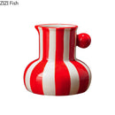 Vaso Decorativo de Cerâmica Listrado