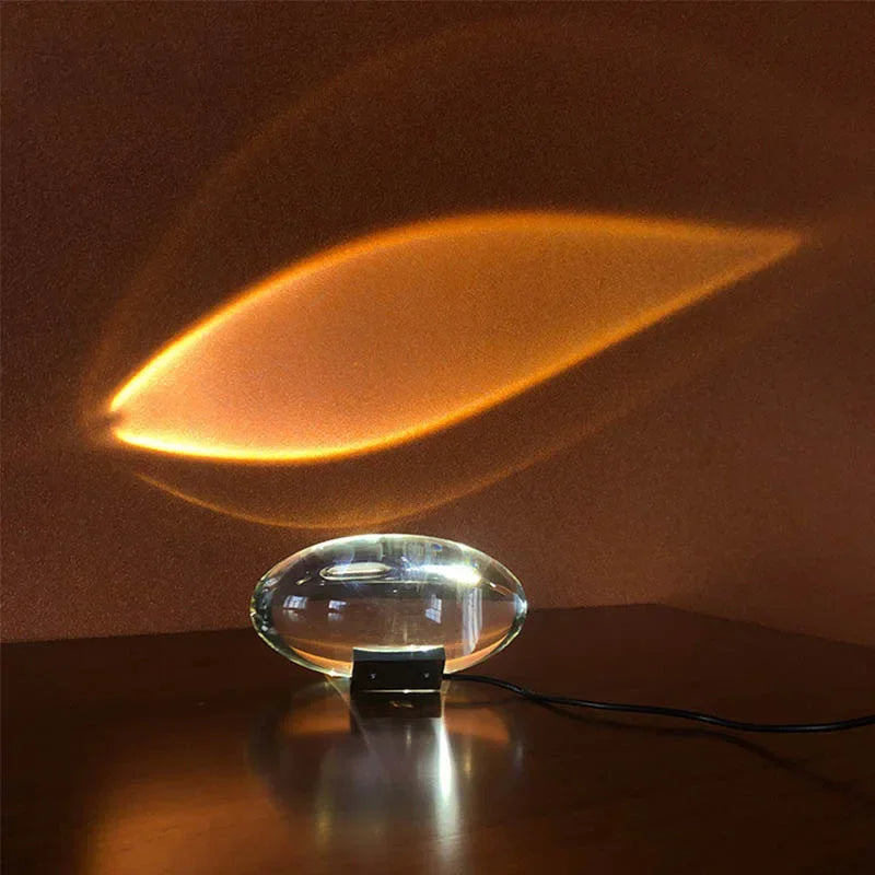 Luminária de Mesa LED Olho do Céu em Cristal