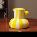 Vaso Decorativo de Cerâmica Listrado