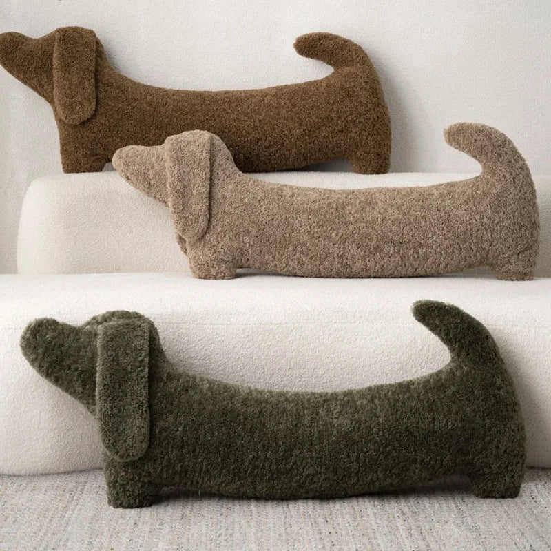 Almofada Cachorro Salsicha de Pelúcia