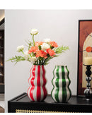 Vaso Decorativo de Cerâmica Listrado