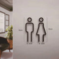 Placa Decorativa para Banheiro Masculino e Feminino