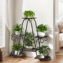 Suporte para Plantas em Metal com Múltiplos Níveis