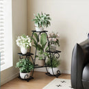 Suporte para Plantas em Metal com Múltiplos Níveis