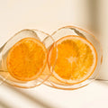 Porta-Copos Laranja em Resina Transparente