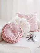 Capa de Almofada Rosa e Branca 45x45 cm