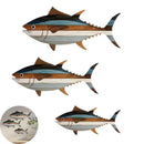Kit 3 Peixes Decorativos de Parede em Madeira