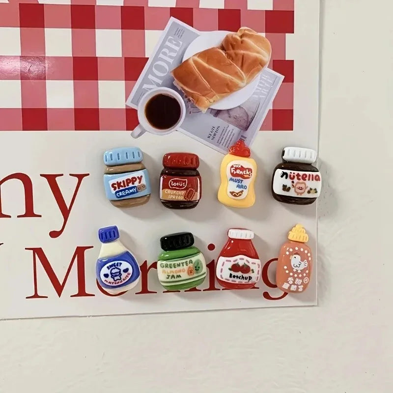 Kit 8 Ímãs de Geladeira Comidinhas