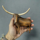 Escultura Touro Longhorn Vintage