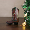 Escultura Bota Cowboy em Resina