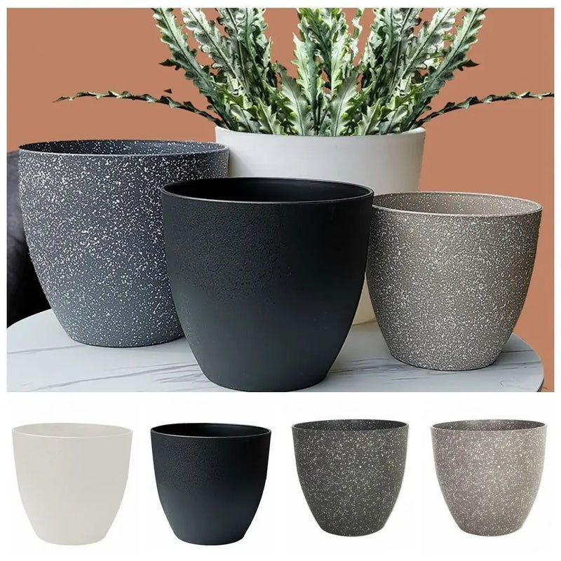 Vaso para Plantas com Acabamento Pedra Fosca