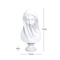 Busto Decorativo Deusa Grega com Véu