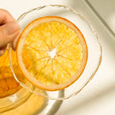 Porta-Copos Laranja em Resina Transparente