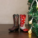 Escultura Bota Cowboy em Resina