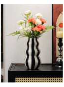 Vaso Decorativo de Cerâmica Listrado