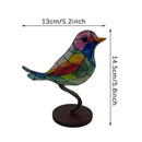 Escultura Decorativa Pássaros Coloridos