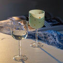 Taça de Vinho com Strass e Mosaico