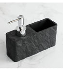 Dispenser de Sabão Líquido Pedra Preta com Esponja