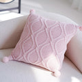 Capa de Almofada Rosa e Branca 45x45 cm