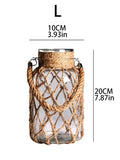 Vaso Suspenso de Vidro com Corda
