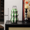 Vaso Decorativo de Cerâmica Listrado