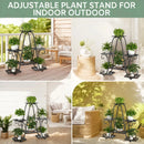 Suporte para Plantas em Metal com Múltiplos Níveis