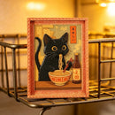 Ímã de Geladeira Mini Quadro Gato Preto
