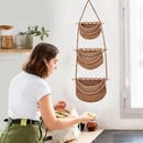 Cesto Suspenso de Corda de Algodão