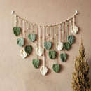 Decoração de Parede Boho com Folhas Verdes