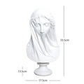 Busto Decorativo Deusa Grega com Véu