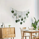 Decoração de Parede Boho com Folhas Verdes