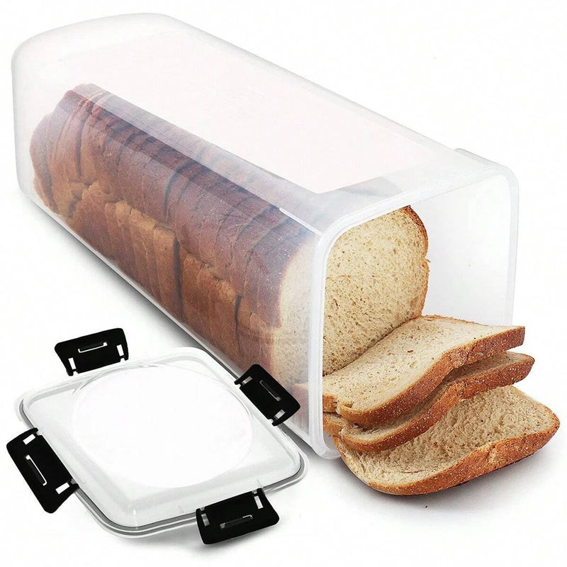 Porta-Pão Transparente com Tampa Hermética