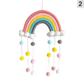 Pendente Arco-Íris com Nuvens e Pompons