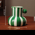 Vaso Decorativo de Cerâmica Listrado