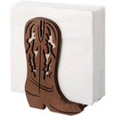 Porta-Guardanapos Bota Cowboy em Madeira